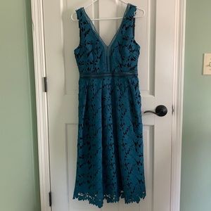 Romeo and Juliet Couture teal dress, size large